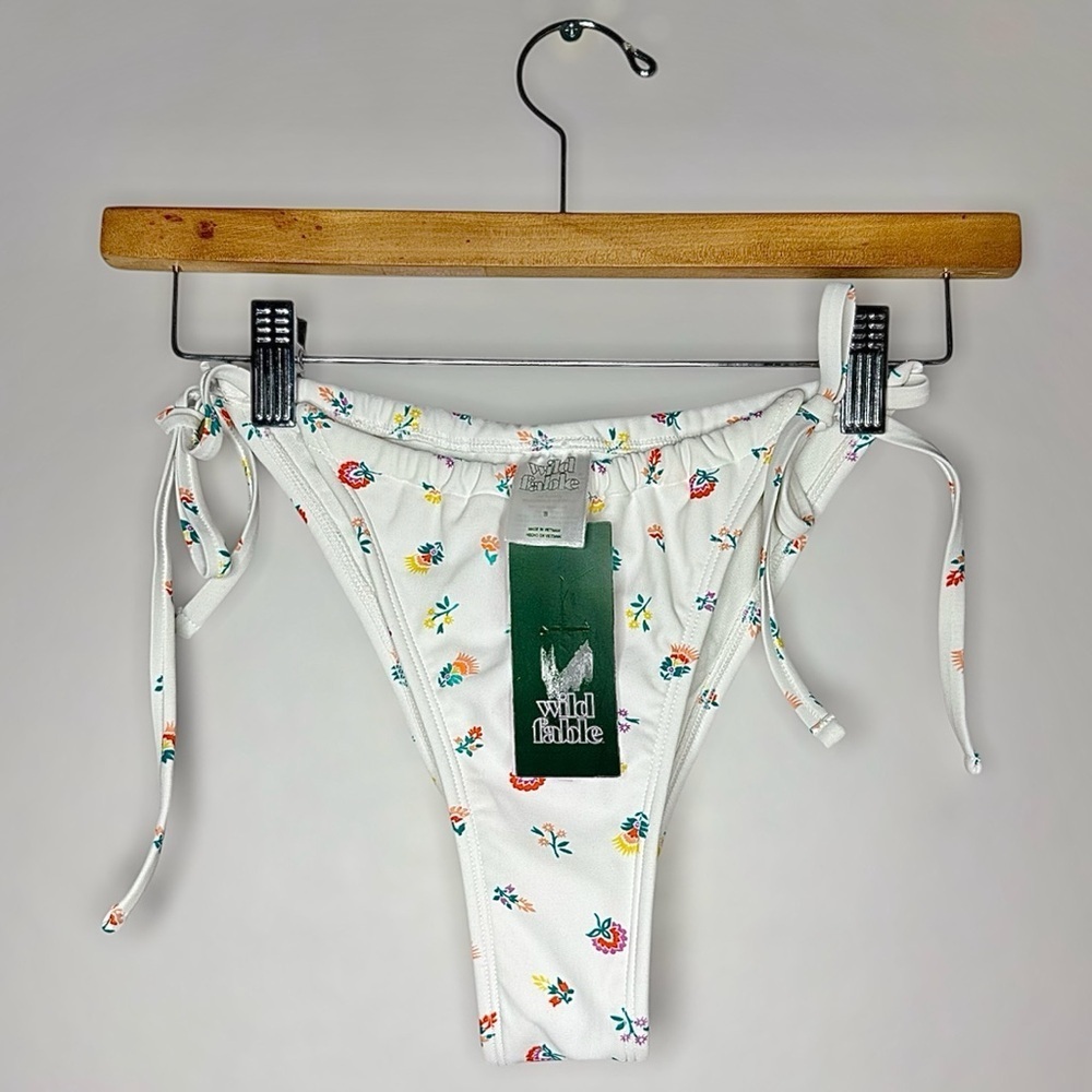 New Wild Fable White Bikini with Adjustable Side Ties